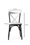 Hanah Home Ekol - 1334 V4 Juego de 4 sillas blancas